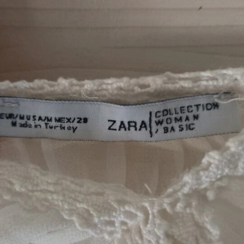 Zara Lace White Top with Thin Straps size M like new