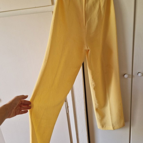 Yellow high-waisted pants, size S