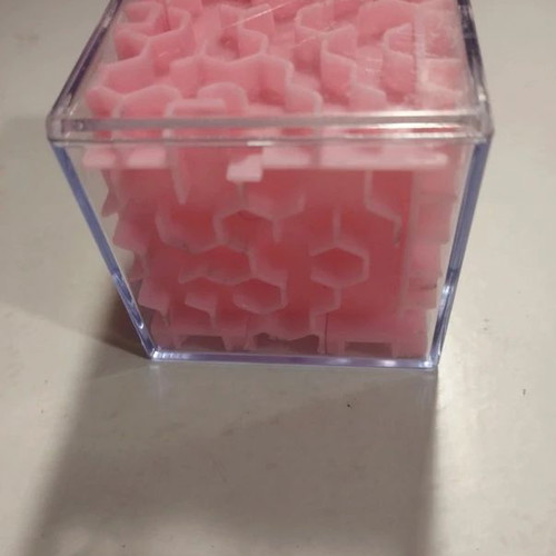 3D Cube Puzzle Labyrinth pink like new