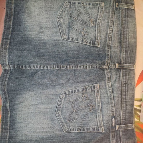 Low-rise denim skirt, size 42 waist, 40 length