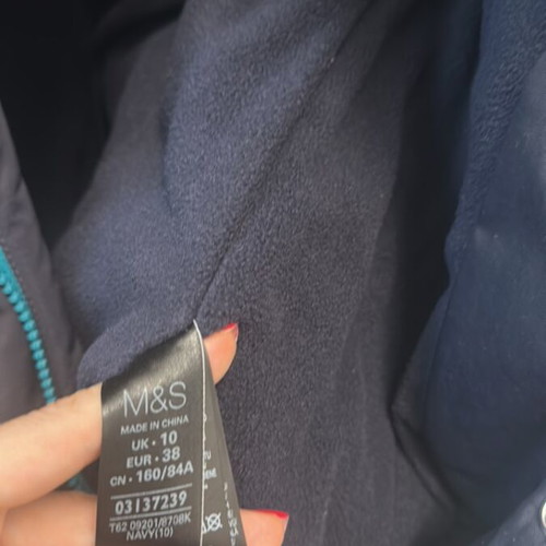 Marks and Spencer jacket with fleece lining, like new, size 10
