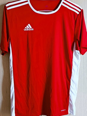 Adidas men's shirt new, red with white details, size S/M