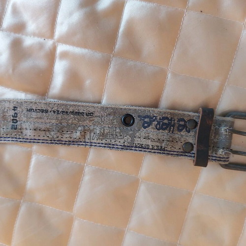 Men's belt used, canvas material, 99 cm length