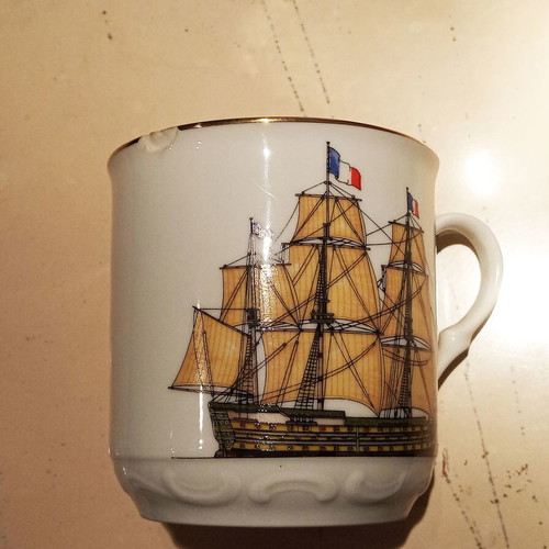 Porcelain collection The Ships of the Great Navigators new, set of 12 plates and cups Furstenberg