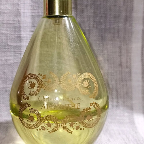 Christian Lacroix perfume bottles used, Absynthe and Rouge set