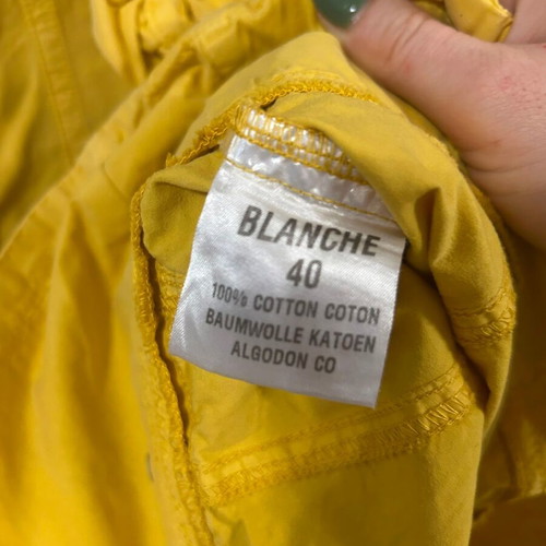 Blanche Sports Yellow Ruffle Jacket Size 40 like new