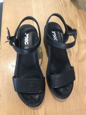 Imac Anatomical Leather Sandals Like New, Black, Size 36