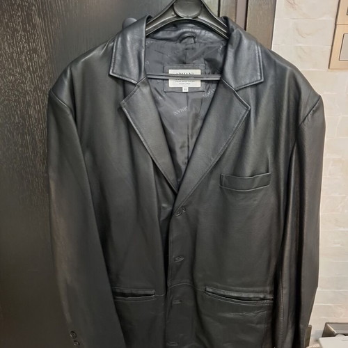 Vintage Armani Exchange men's leather jacket XL, nappa leather, like new