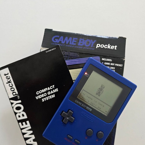 Game Boy Pocket μπλε μεταχειρισμένο με κουτί και εγχειρίδιο