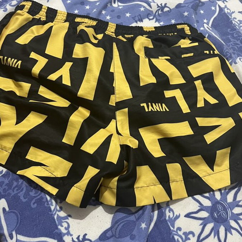 Μαγιό Vinyl Art Clothing ανδρικό, μαύρο και κίτρινο, μέγεθος S