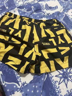 Μαγιό Vinyl Art Clothing ανδρικό, μαύρο και κίτρινο, μέγεθος S