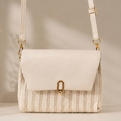 Beige crossbody bag