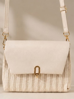 Beige crossbody bag