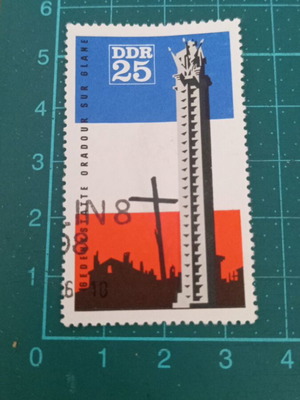 Γραμματόσημο DDR Γερμανίας 1966 μνημείο Oradour like new
