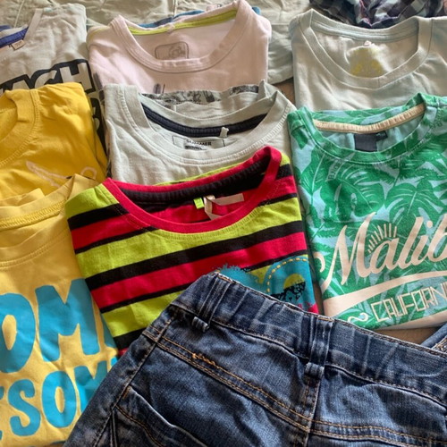 Summer clothes pack used for boy 4-5 years, 24 pieces