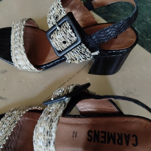 Carmens sandals size 36, like new, leather and raffia