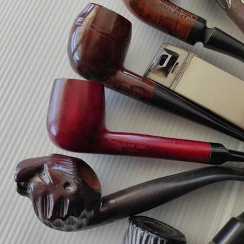 Tobacco pipes used, collection of 11 pieces