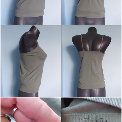 Only seamless branded top with shaping bra effect like new, pistachio