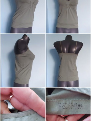 Only seamless branded top with shaping bra effect like new, pistachio