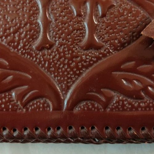 Handmade leather wallet vintage style like new, brown