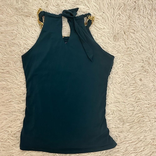 Elastic cypress blouse like new with gold details