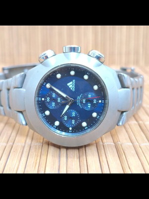 Adidas men's watch like new with silver steel bracelet