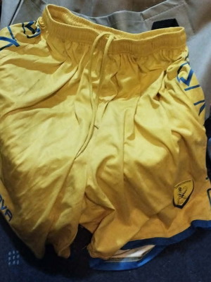 Panetolikos FC Givova men's training shorts XL used, yellow