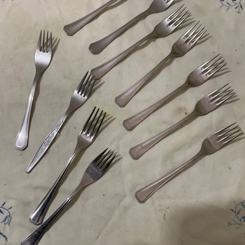 Old collectible forks used, decorative