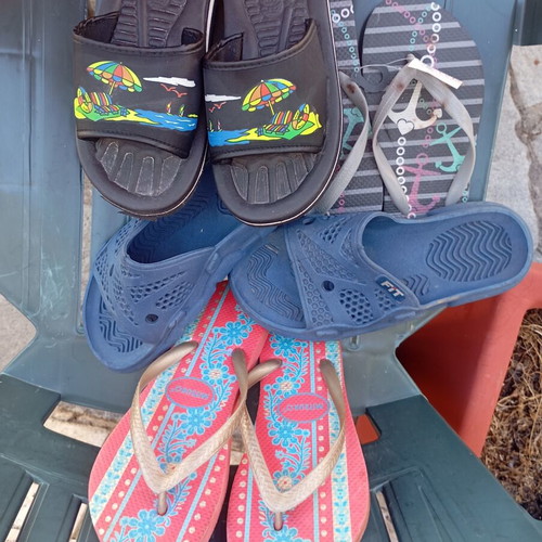 Flip flops new, pack of 5, sizes 38 and 39, multicolor