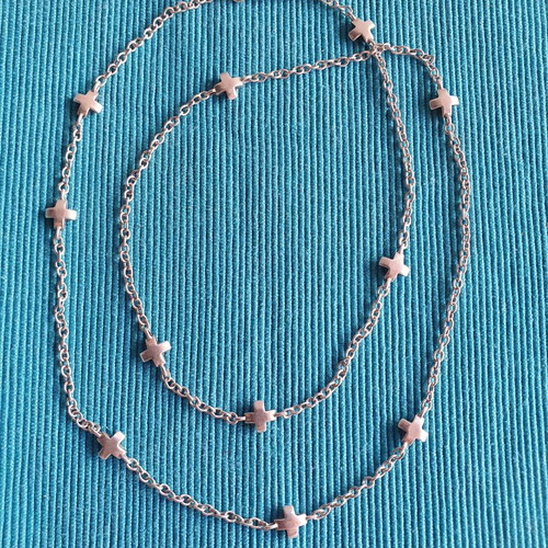 Lalaounis Silver 925 Necklace with Crosses like new, 63 cm