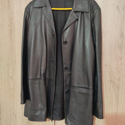 Buido De Medici leather women's jacket size 44 like new, black