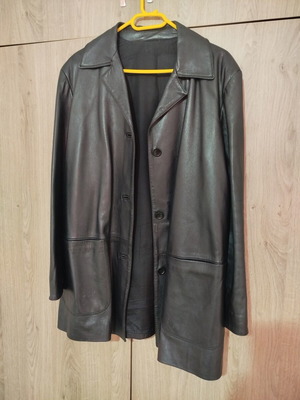 Buido De Medici leather women's jacket size 44 like new, black