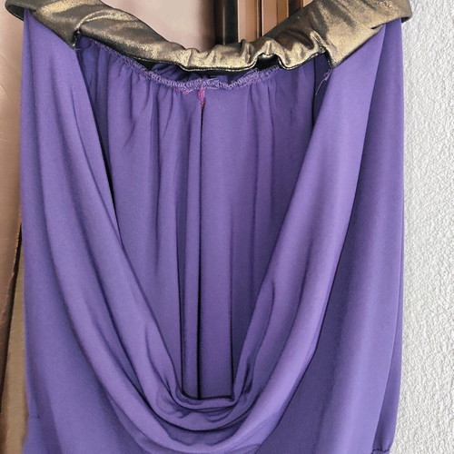 You Too Exclusive women's top vintage like new, purple with gold details
