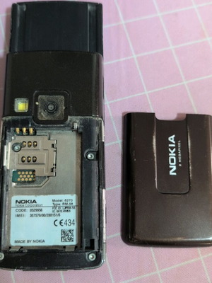 Nokia 6270 used, unknown working condition, without battery