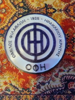OFI football team plaque made to order, 10 cm diameter
