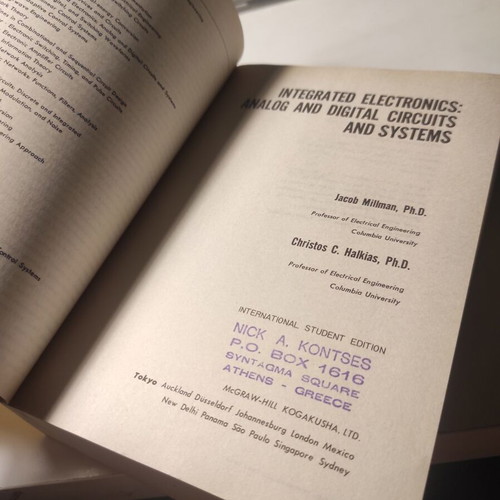 Integrated Electronics book like new, English edition