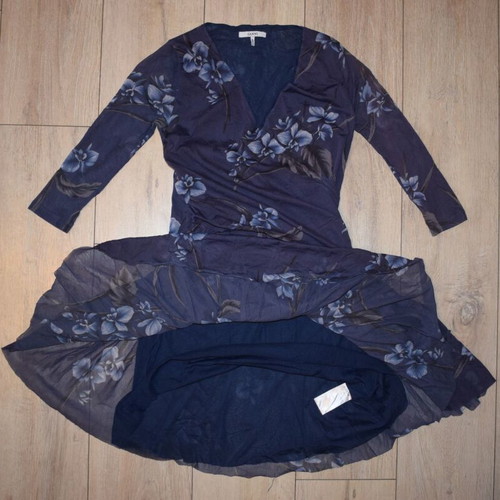GANNI Etsu Mesh dress size M like new, blue and multicolor