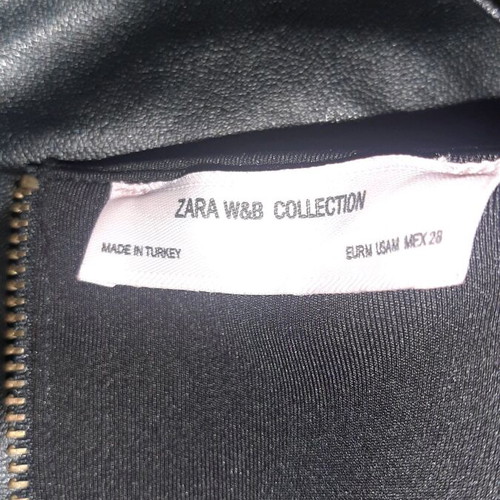 Crop top blouse Zara leather like new, black size M