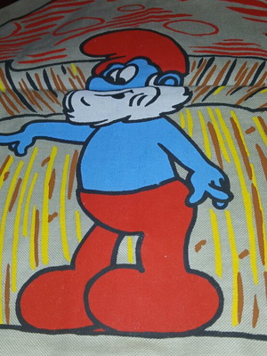 Μαξιλαροθήκη Στρουμφάκια Μπαρμπα-Στρουμφ καινούργια 39x39cm+31cm