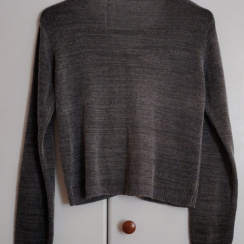 Cardigan used gray, size small-medium, long sleeve with buttons