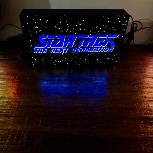 Star Trek Lightbox like new, USB powered, 24x14.5 cm