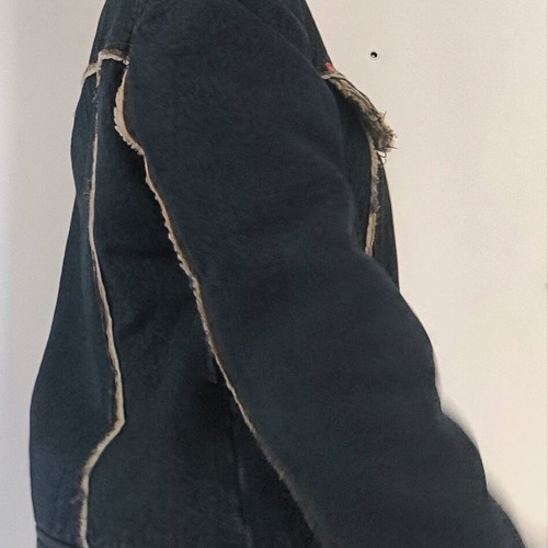 Ysatis jean jacket like new, blue, size S/M with wool lining