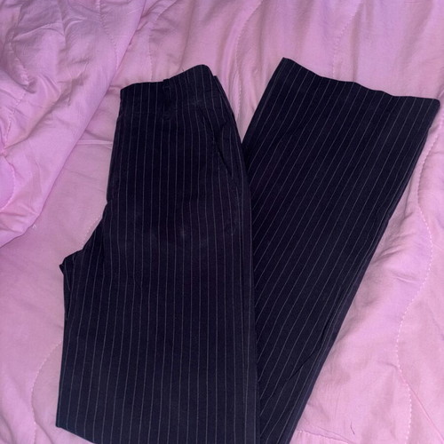 Stradivarius blue striped pants like new, straight wide leg