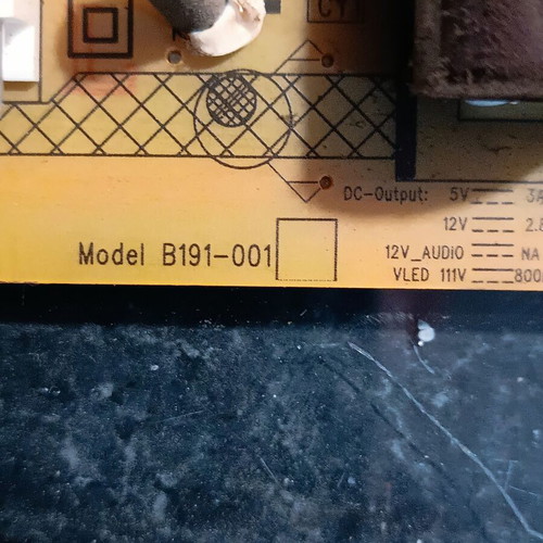 Power Board Supply B191-001 used for TV