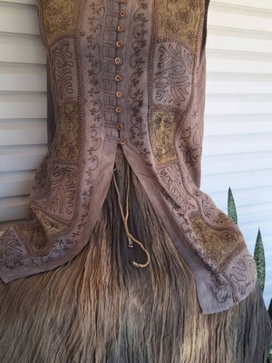 Boho Chic Shakti Set 2 Pieces like new, embroidered top and skirt