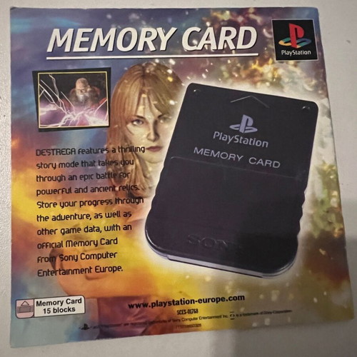 Destrega PlayStation PS1 manual like new, rare