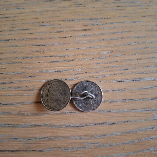 Silver Cufflinks from Ethiopian Coins used