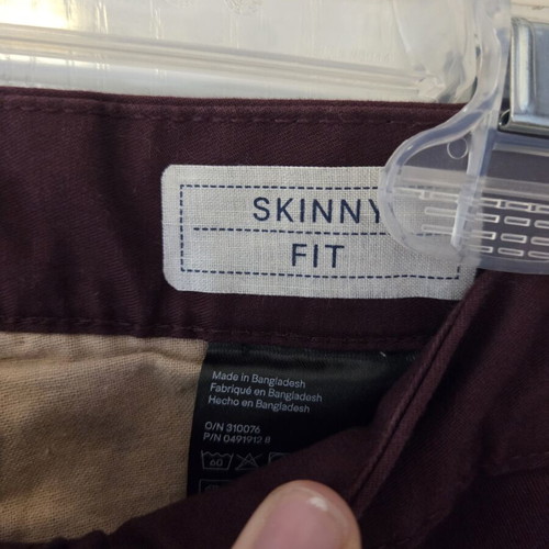 H&M Skinny Pants new, burgundy