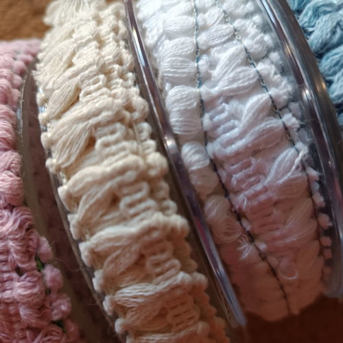 Cotton ribbon new, 30 meters in 6 colors