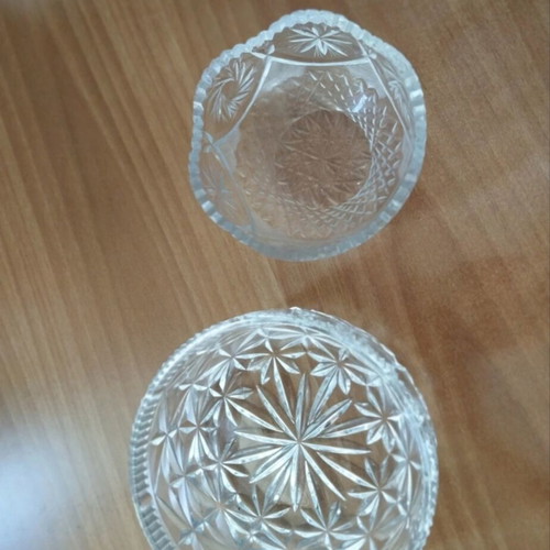 Crystal bowls, set of two